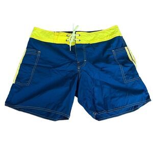 Sauvage Navy Blue & Yellow Swimsuit